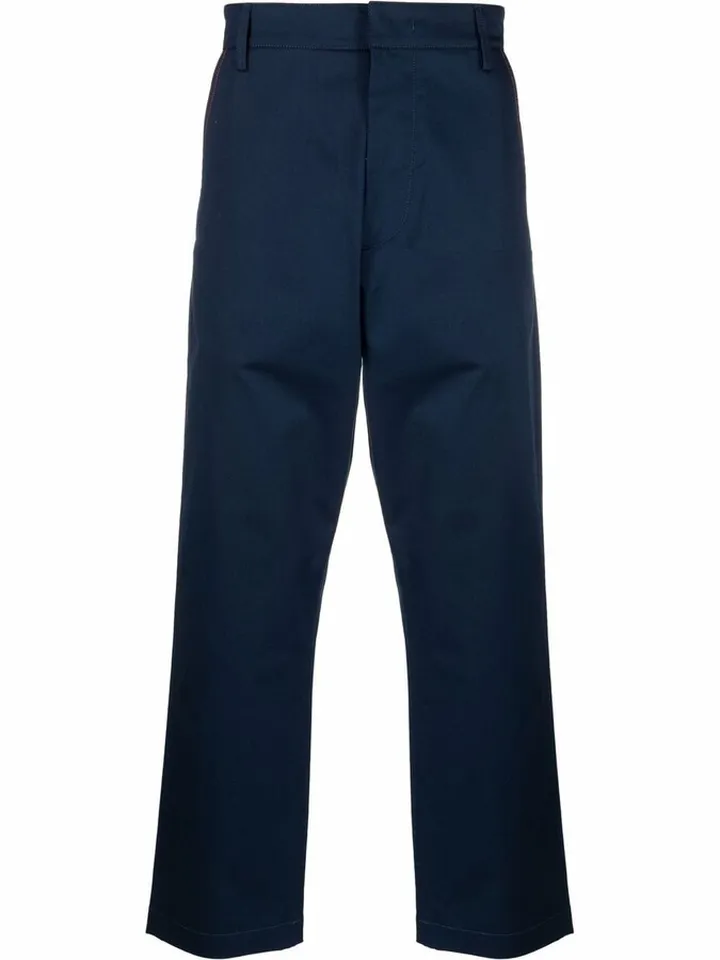 Logo-Print Straight-Leg Trousers