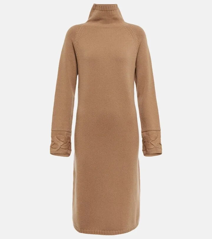 Luce turtleneck wool and cashmere dress