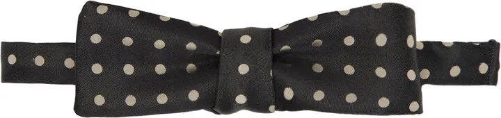 Dries Van Noten Black Polka Dot Bow Tie