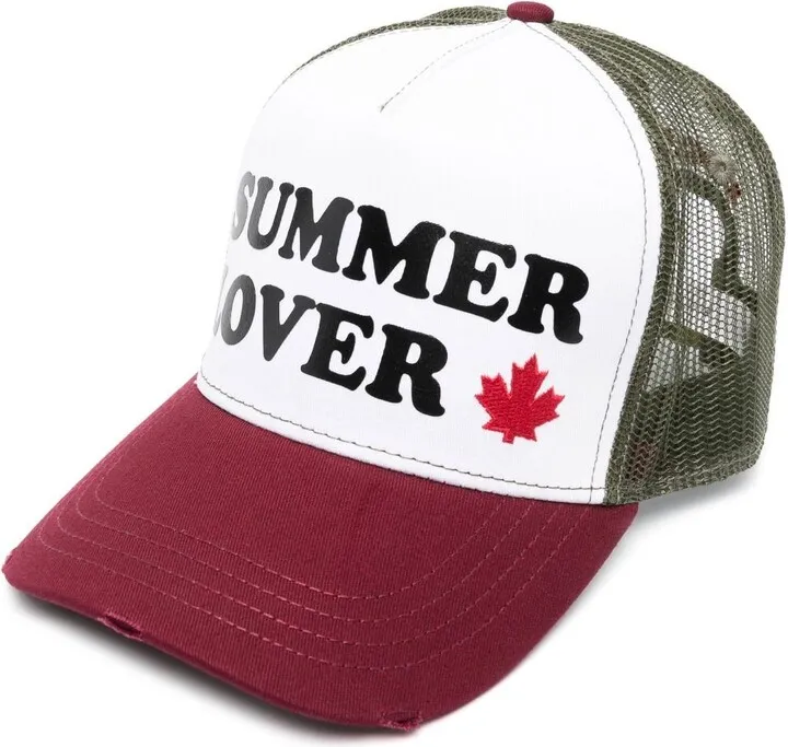Green Slogan Print Baseball Cap
