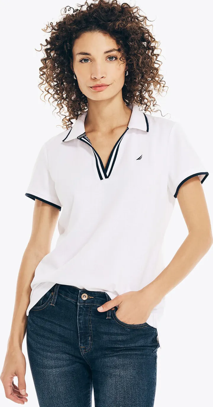Sustainably Crafted Ocean Split-Neck Polo