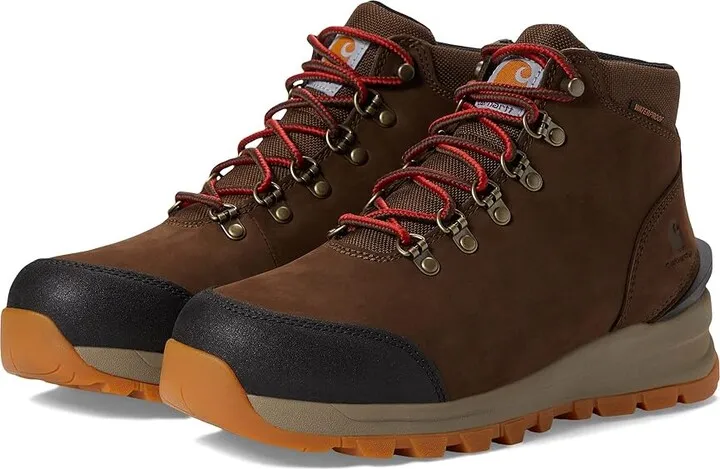 Carhartt Gilmore Waterproof 5 Alloy Toe Work Hiker (Dark Brown Nubuck) Women's Shoes