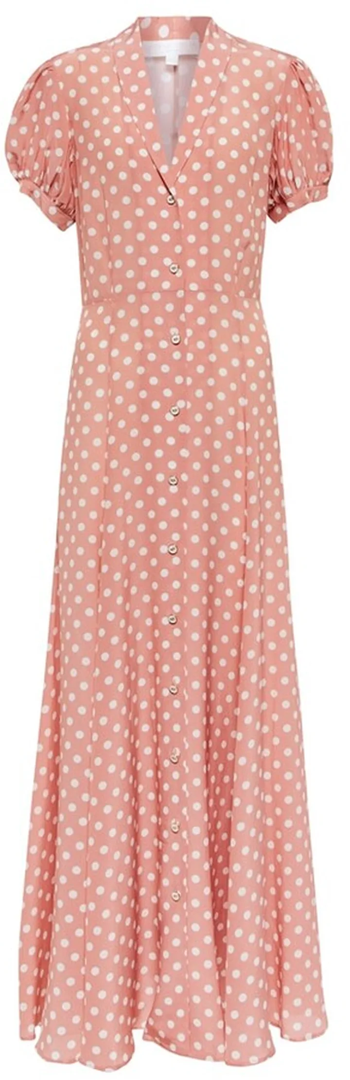 Bel polka-dot silk crepe maxi dress