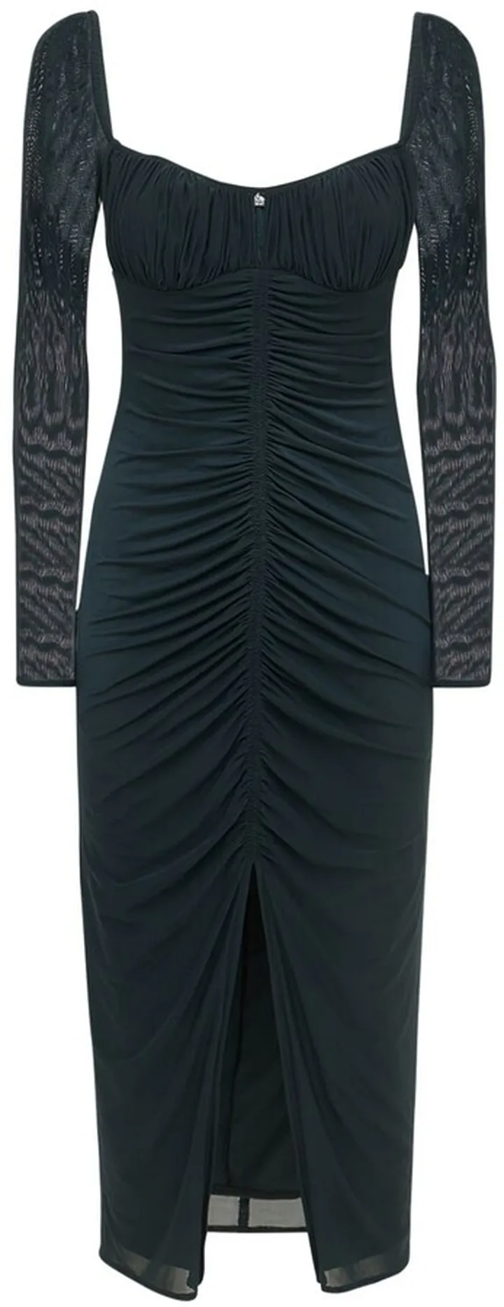 Slate powermesh midi dress