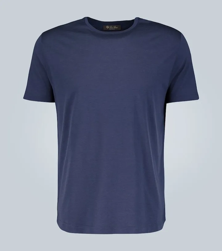 Silk-cotton blend T-shirt