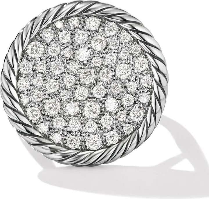 sterling silver DY Elements pavé diamond ring