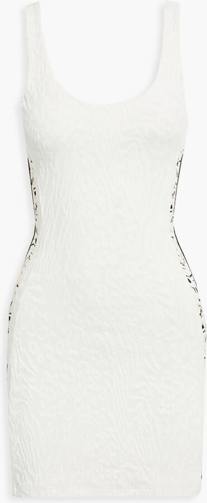 Medina Nara striped stretch-jacquard mini dress