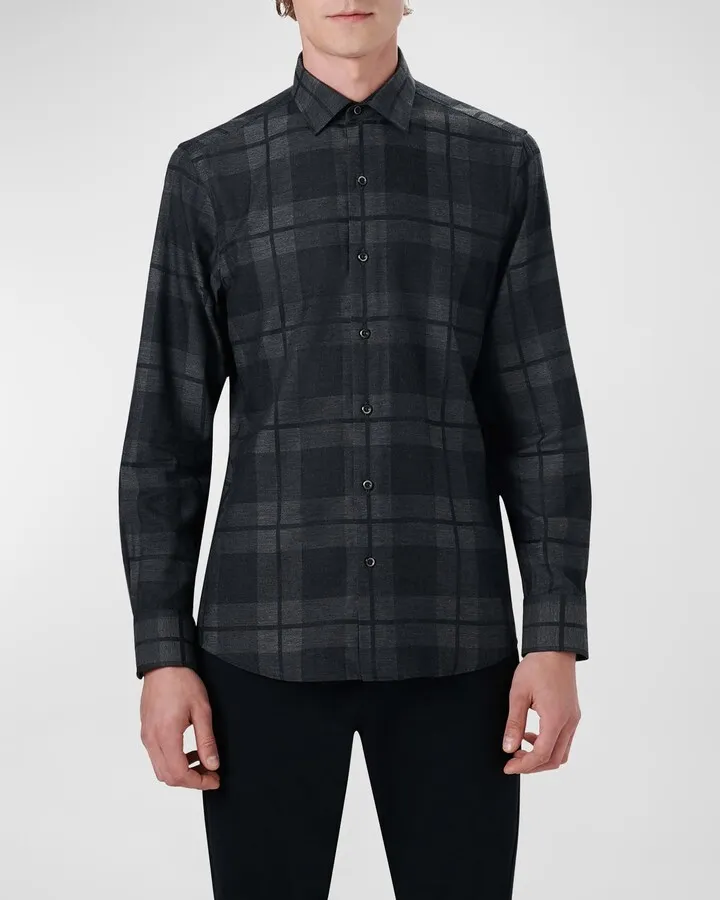 Men's Julian Shaped Buffalo Check Sport Shirt