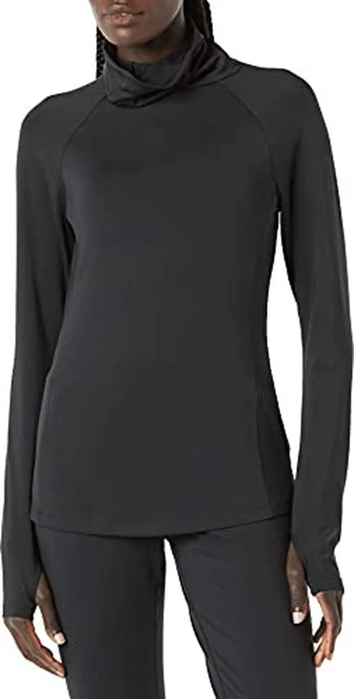 Amazon Essentials Women's Control Tech Longsleeve Masked Running Top