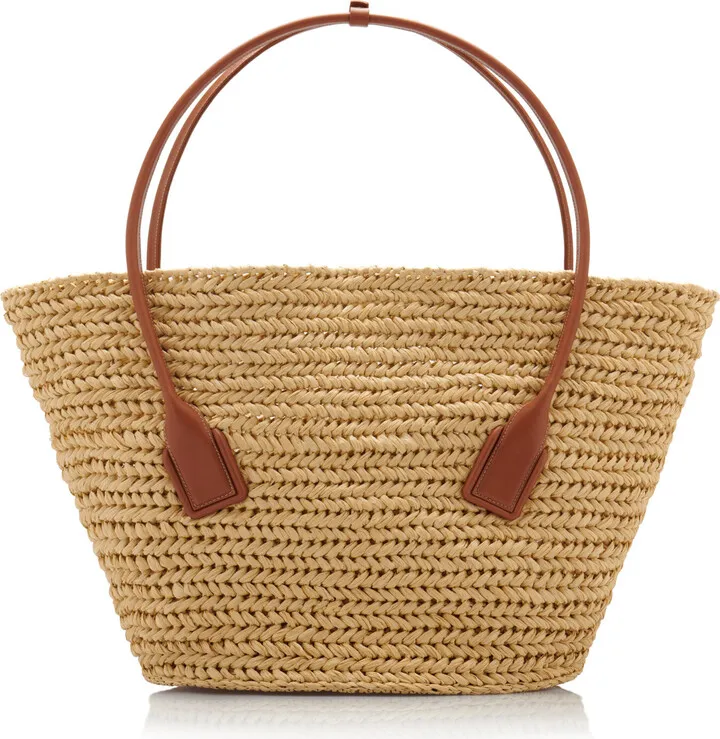 Women's Medium Arco Crochet Raffia Tote Bag
