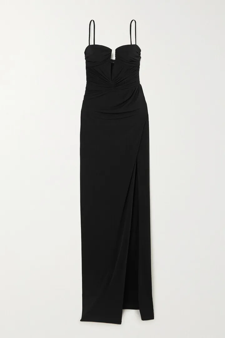 Brandon Maxwell - Caroline Ruched Jersey Gown - Black