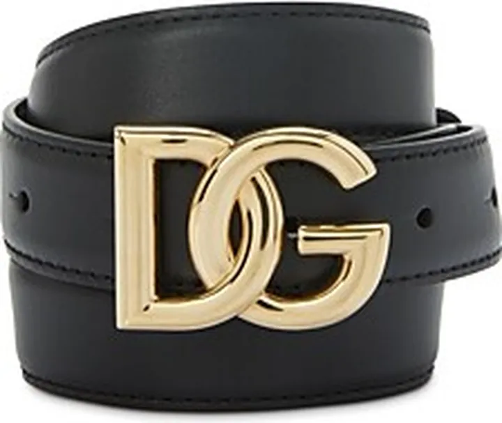 Dolce & Gabbana Leather Logo Belt