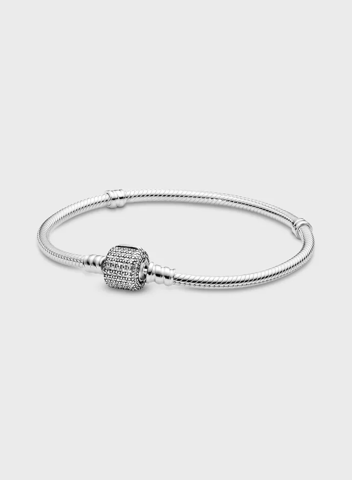 Moments Sparkling Pavé & Snake Chain Bracelet