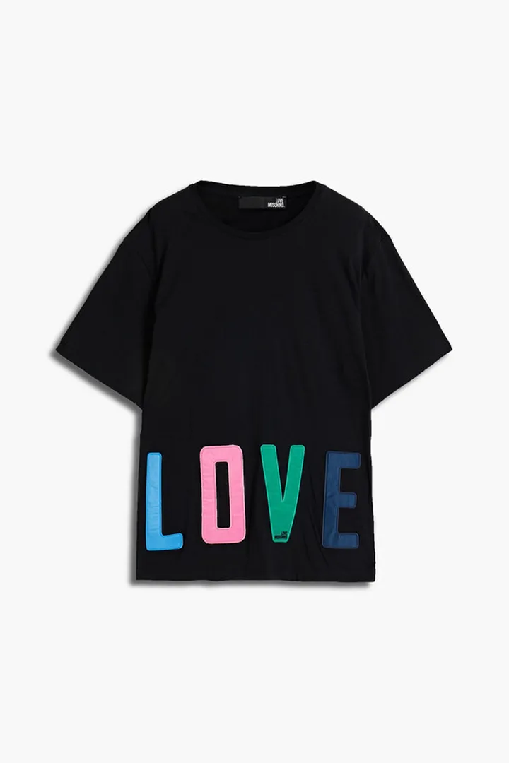 Oversized appliquéd cotton-jersey T-shirt
