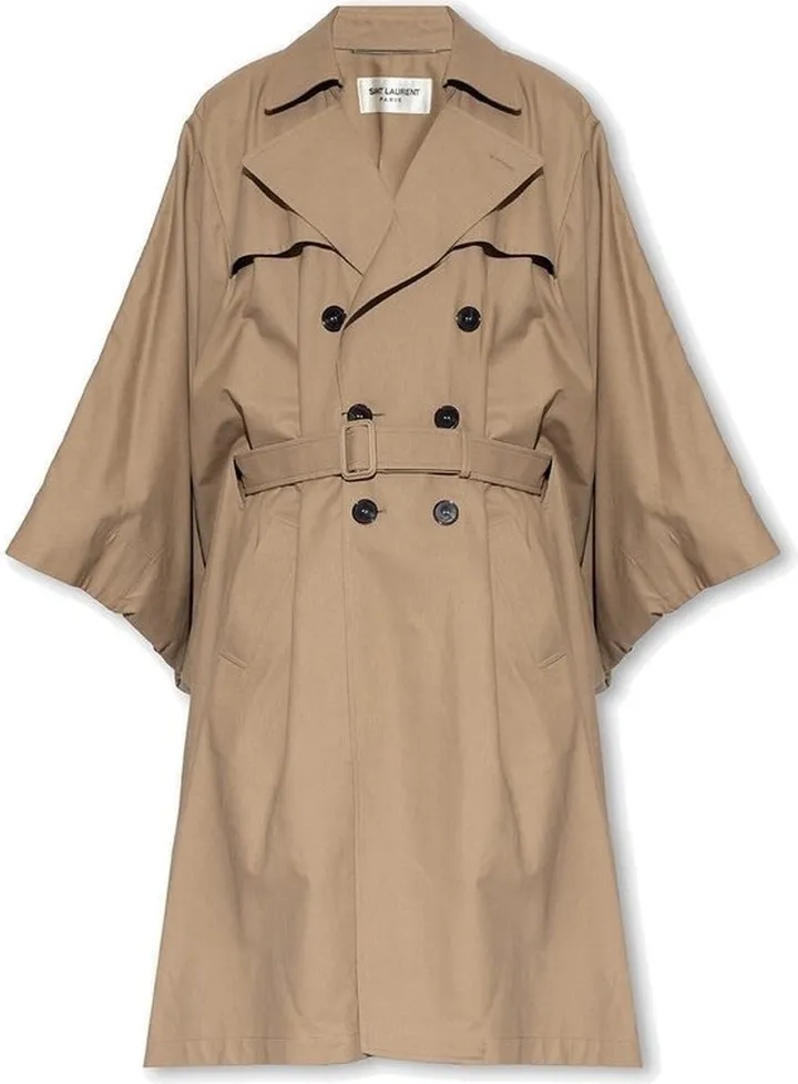 Saint Laurent Kaftan Double Breasted Trench Coat