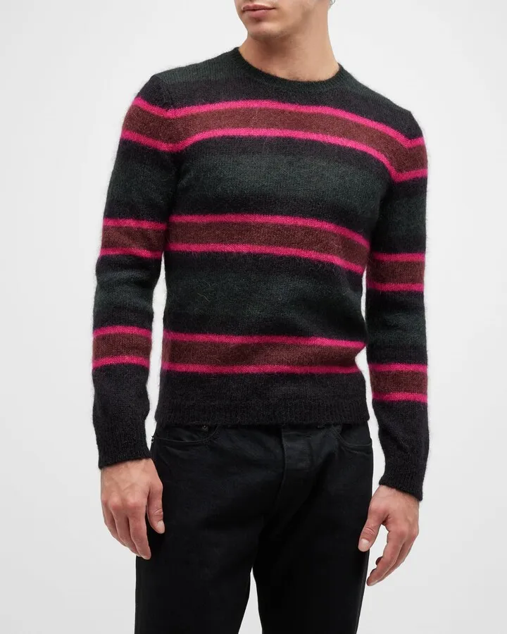 Men's Mohair-Blend Striped Sweater