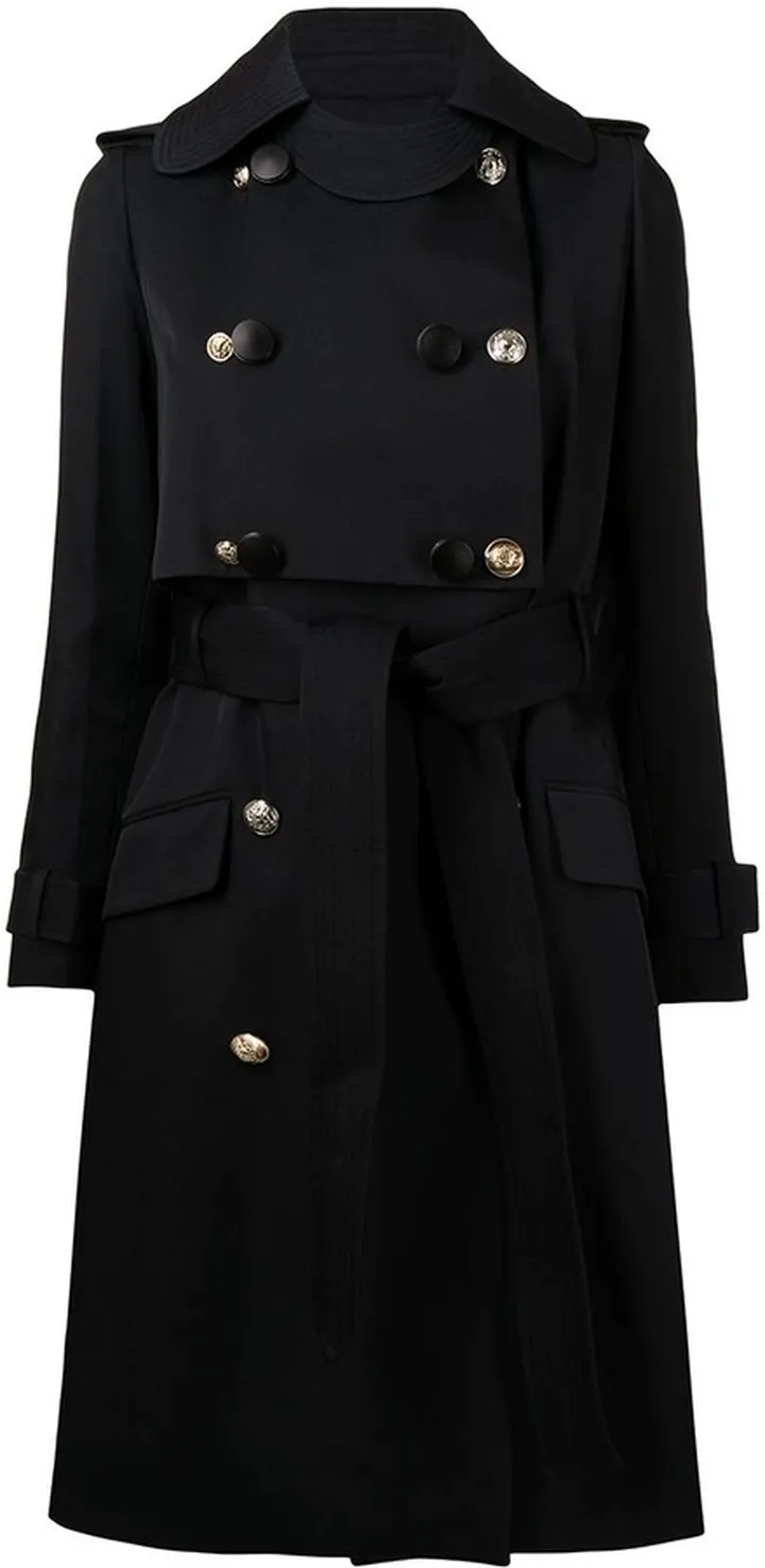 Navy Midi Trench Coat