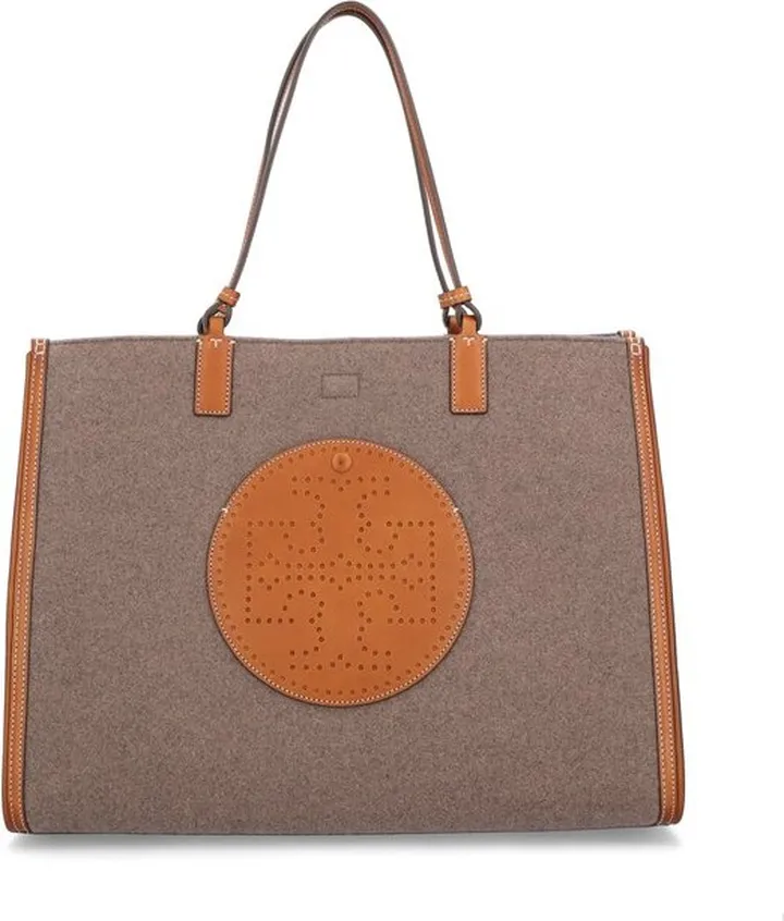 Tory Burch Ella Logo-Perforated Tote Bag