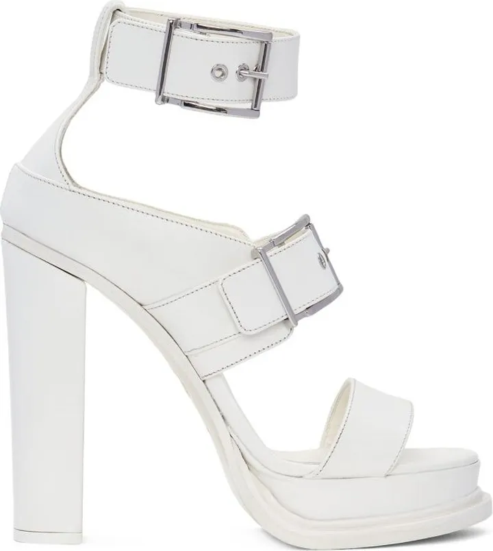 Alexander Mcqueen Leather Platform Sandals 120