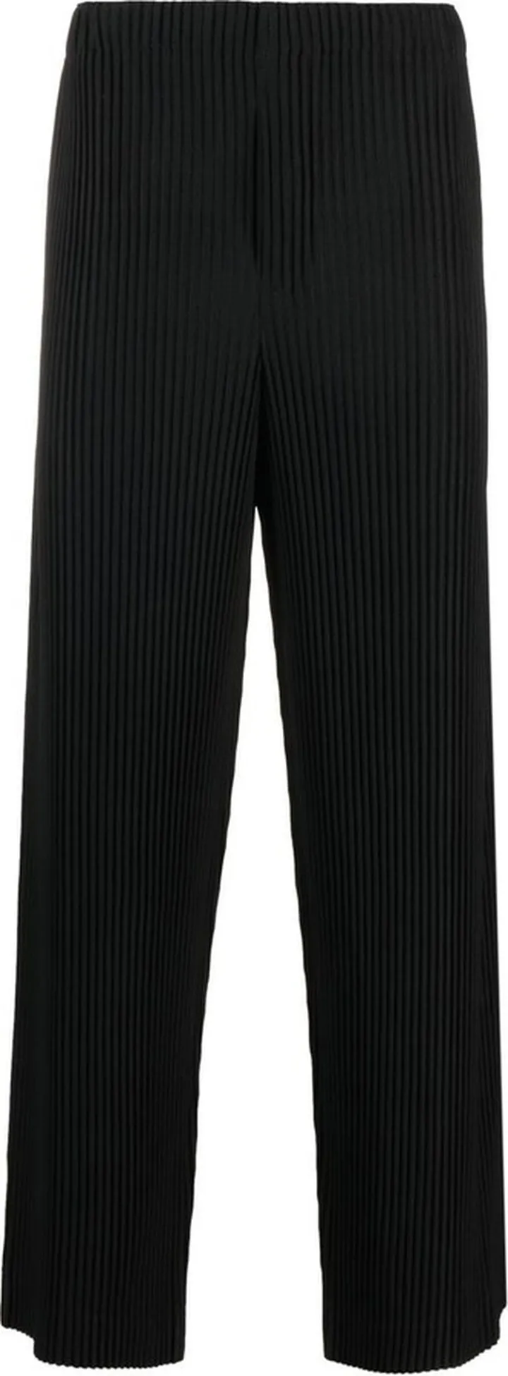 Straight-Leg Plissé Trousers