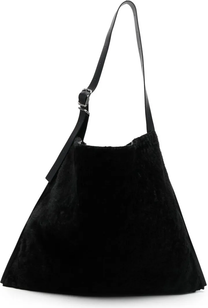 Trapeze Faux-Fur Shoulder Bag