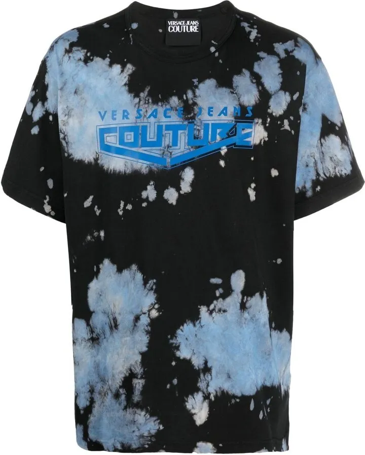 tie-dye logo-print T-shirt