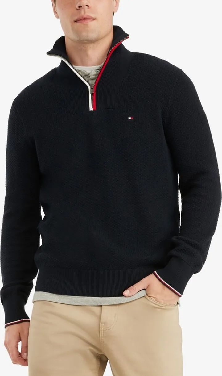 Tommy Hilfiger Men's Manhattan Quarter Zip Sweater