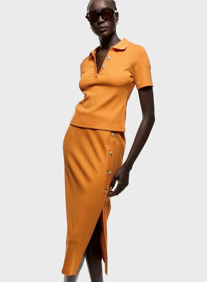Polo Neck Top