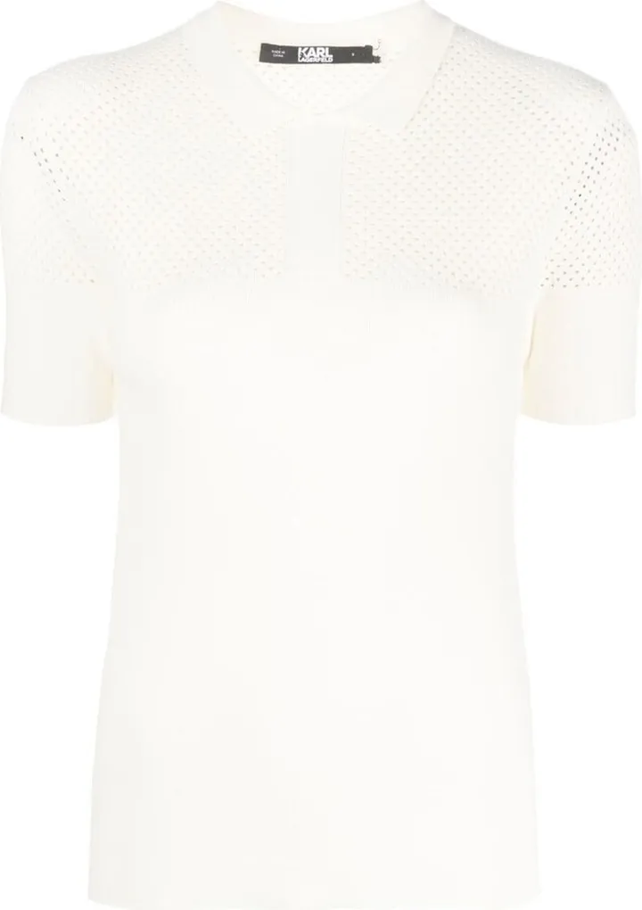 Open-Knit Polo Shirt