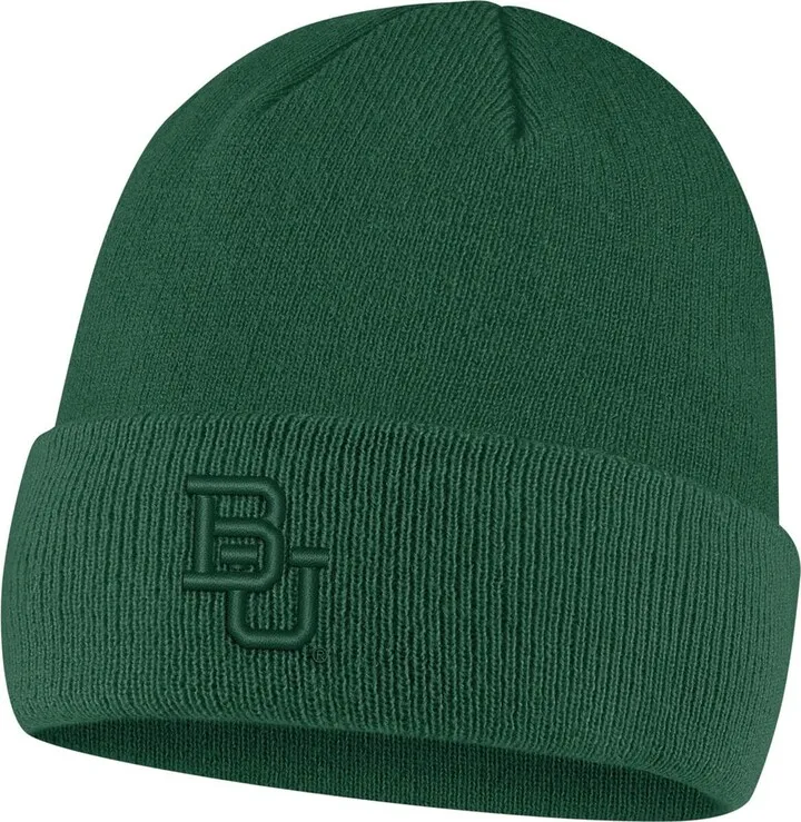 Men's Nike Green Baylor Bears Tonal Cuffed Knit Hat