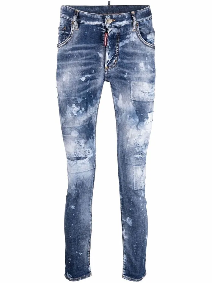 Distressed Skinny-Fit Jeans