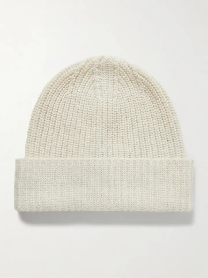 Ribbed Cashmere Beanie