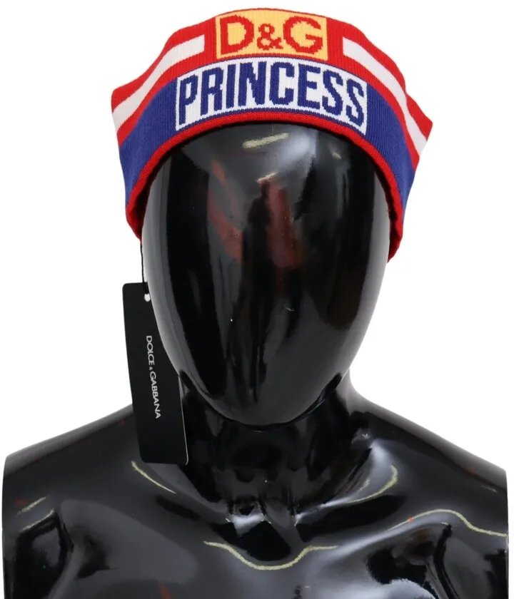 Dolce & Gabbana Princess Logo Wool Jacquard Men's Headband