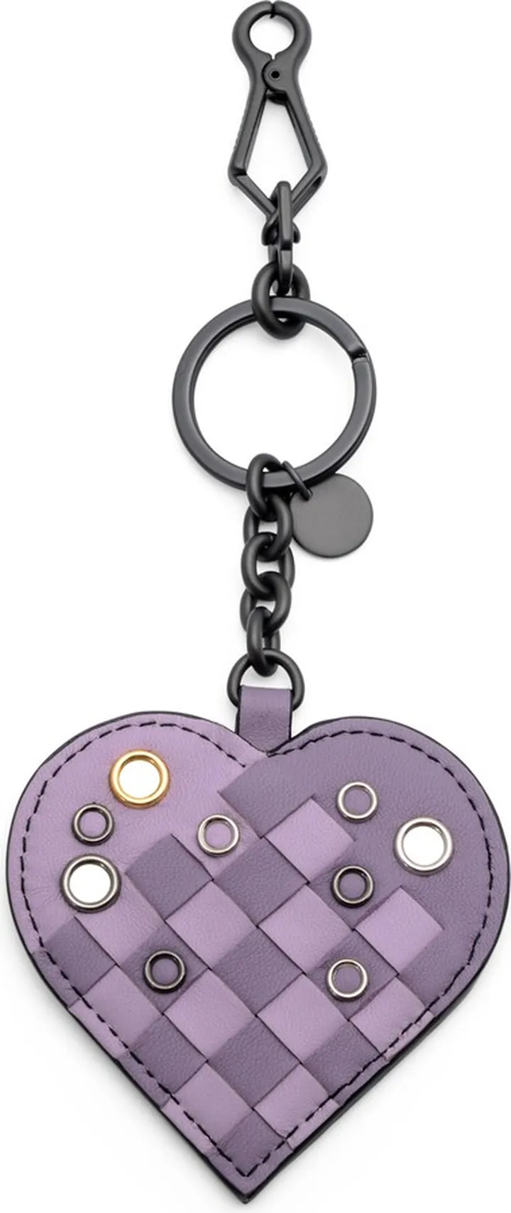 Bottega Veneta Intrecciato Purple Leather Key Chain 510503-Va2I1-5263