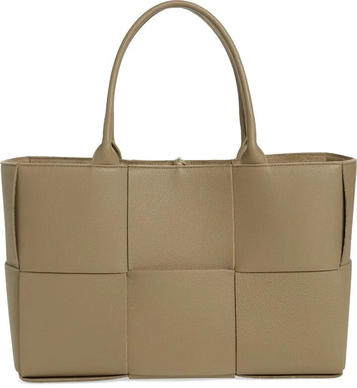Large Arco Intrecciato Leather Tote