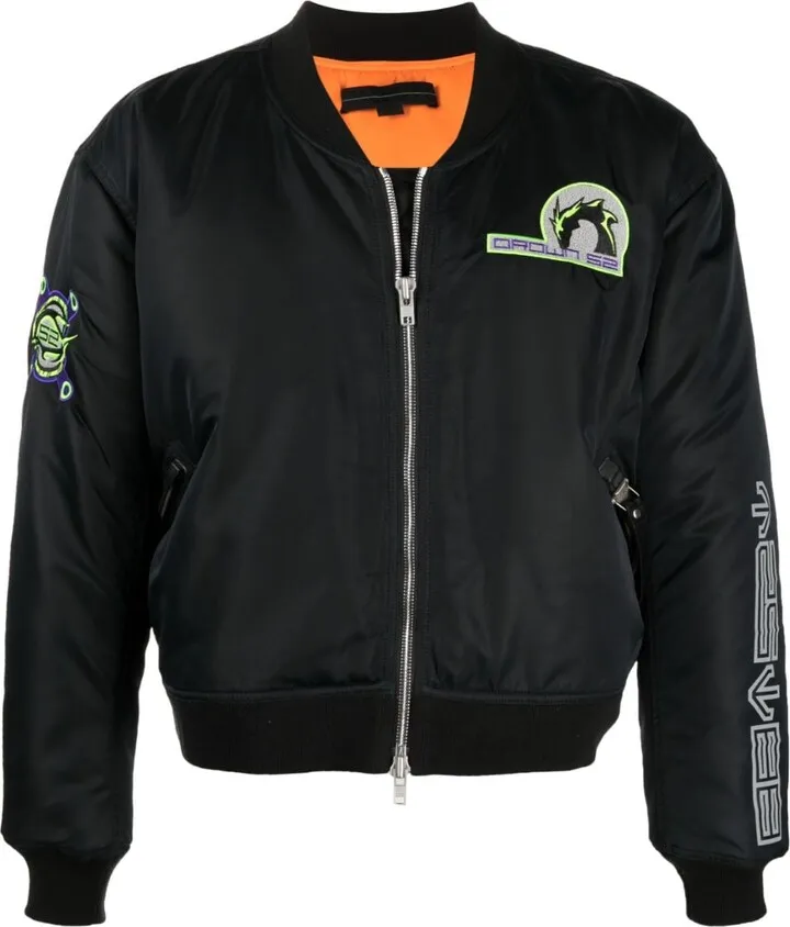 Logo-Patch Bomber Jacket