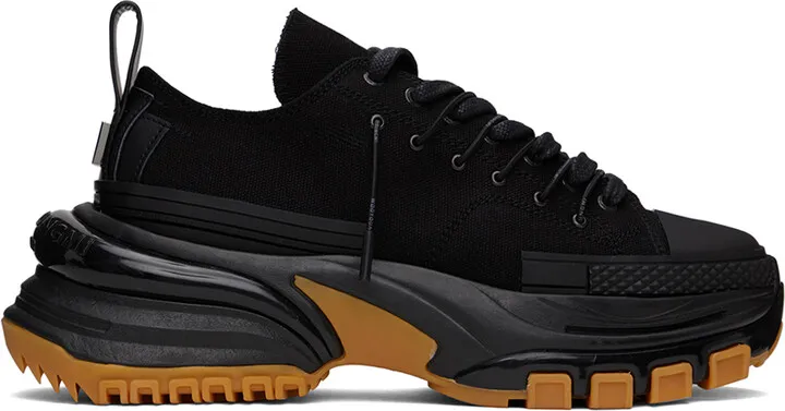 Wooyoungmi Black Double Lace Sneakers