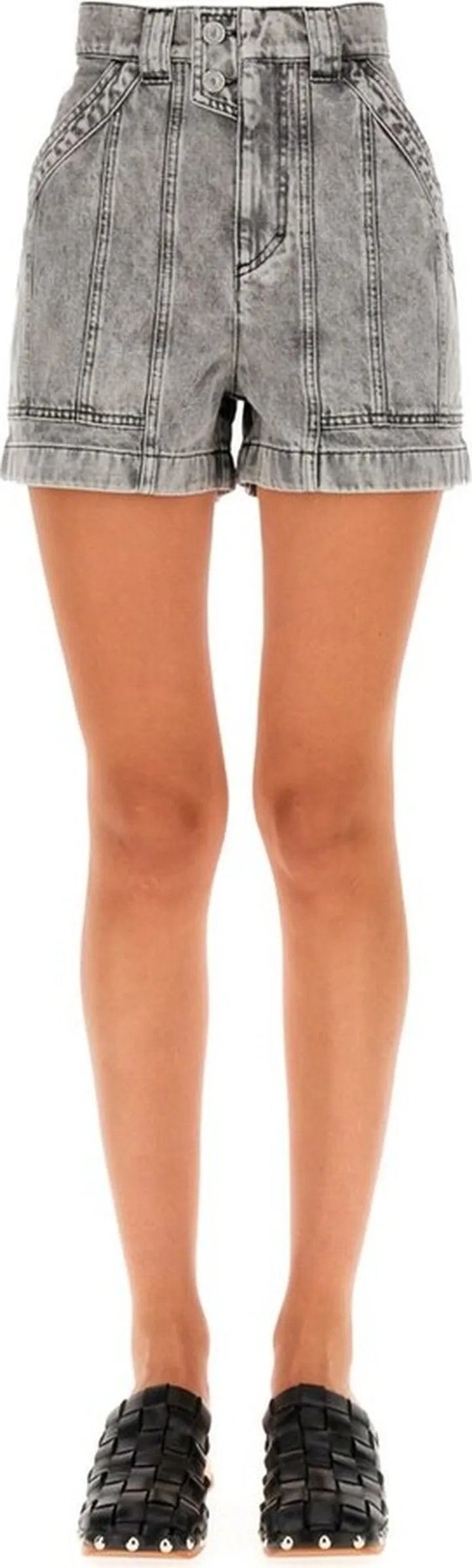 Isabel Marant Étoile Panelled Buttoned Denim Shorts