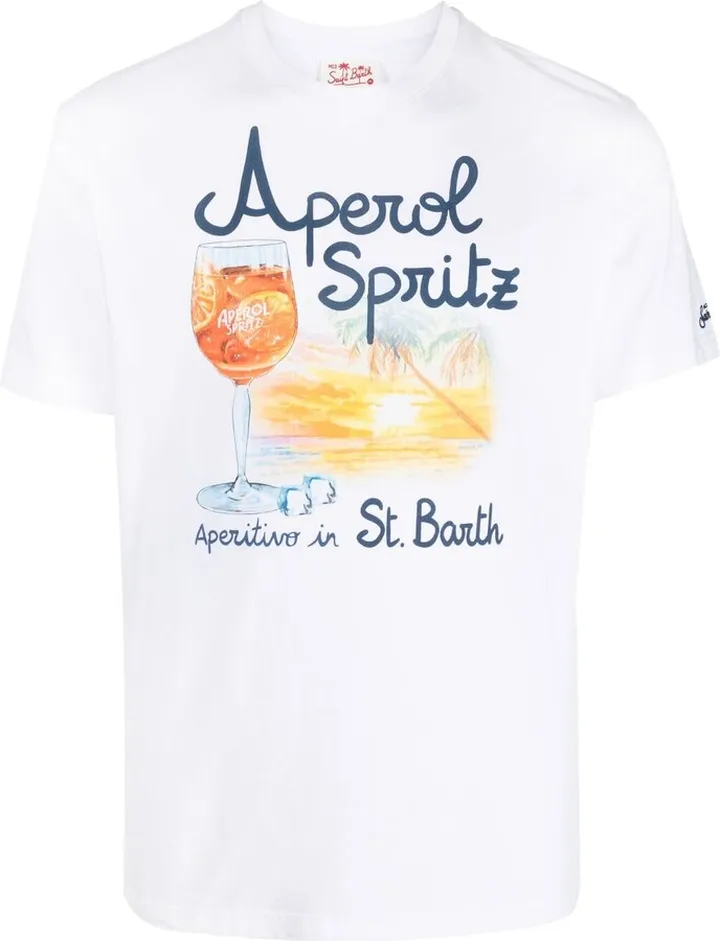 Aperol-print cotton T-shirt