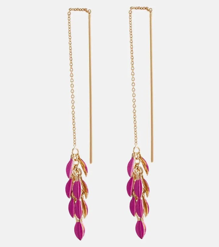 Petal drop earrings