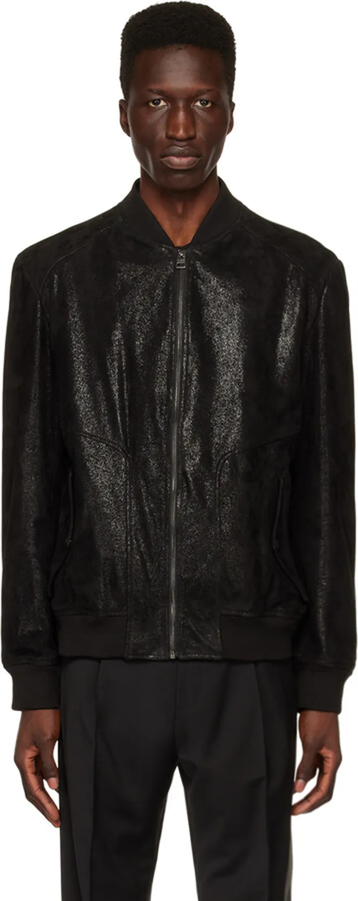 Hugo Black Lizzo Leather Jacket