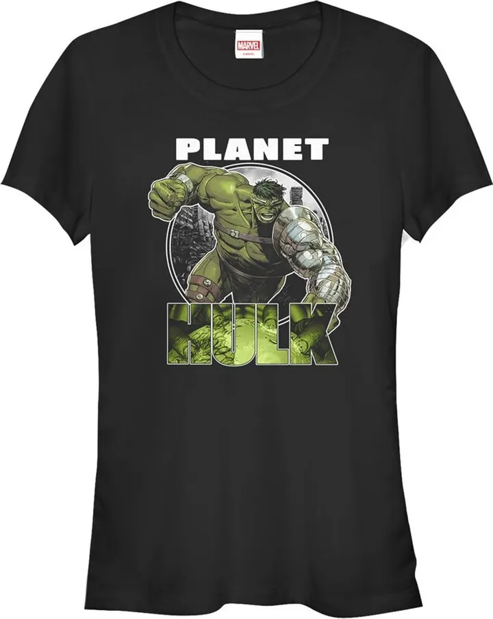Junior's Marvel Planet Hulk T-Shirt - Black - Small