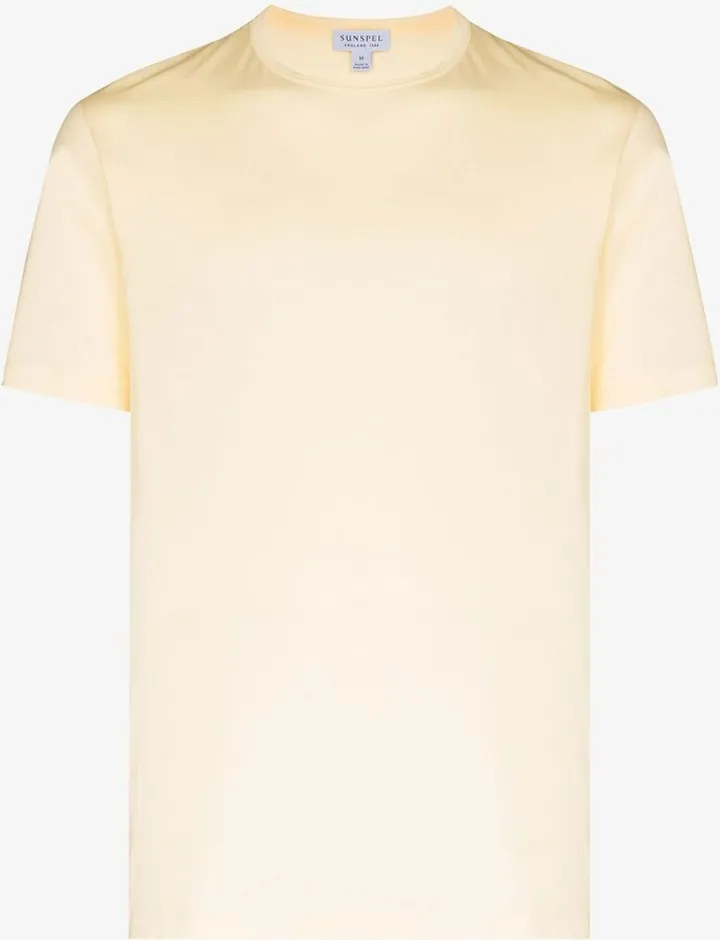 Yellow Crew Neck Cotton T-Shirt