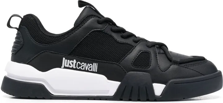 Logo-Print Panelled Low-Top Sneakers