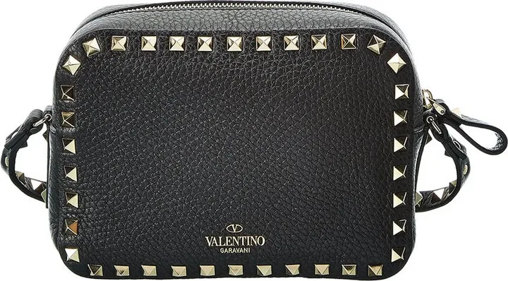 Valentino Rockstud Grainy Leather Camera Bag