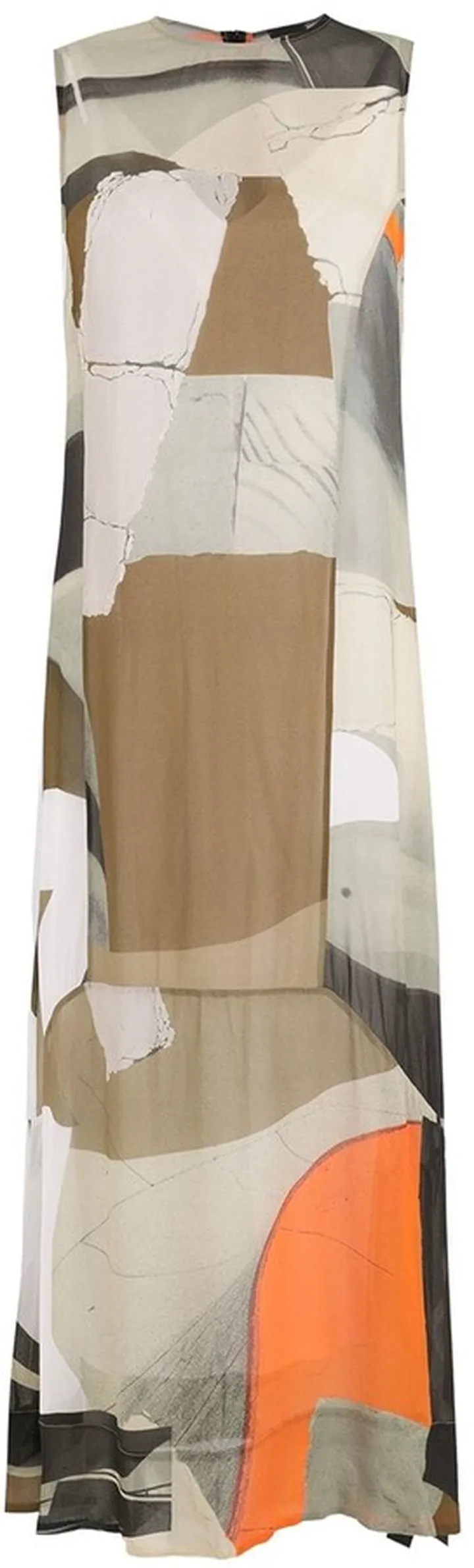 Bowl panelled long dress