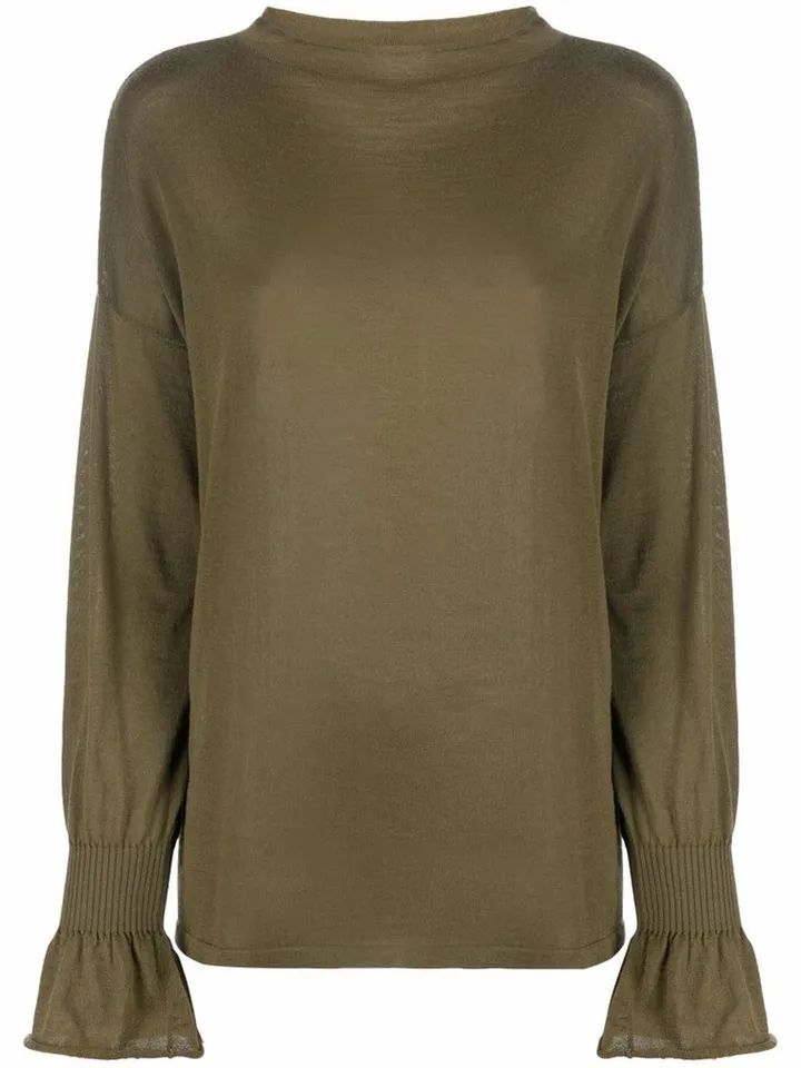 Long-Sleeve Cashmere Top