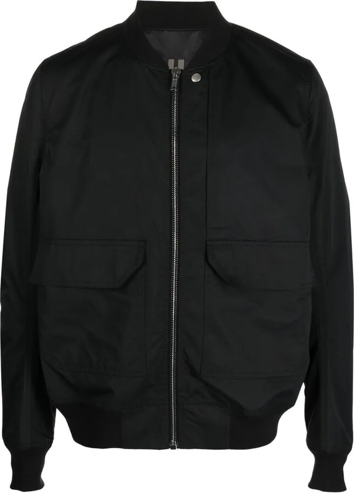 Black Cargo Pocket Bomber Jacket