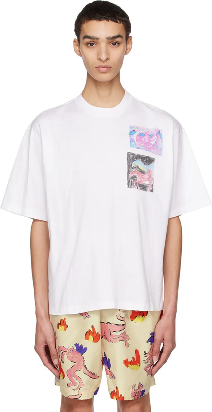 Marni White Printed T-Shirt