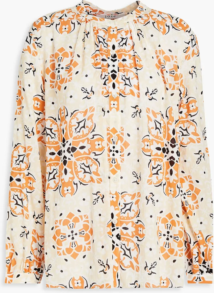 Fano printed cotton blouse